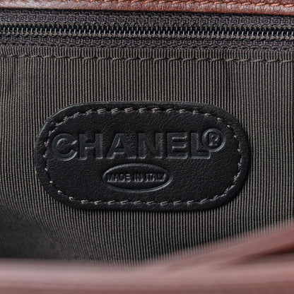 Chanel Calfskin Logo Shoulder Bag Brown 6 of 23