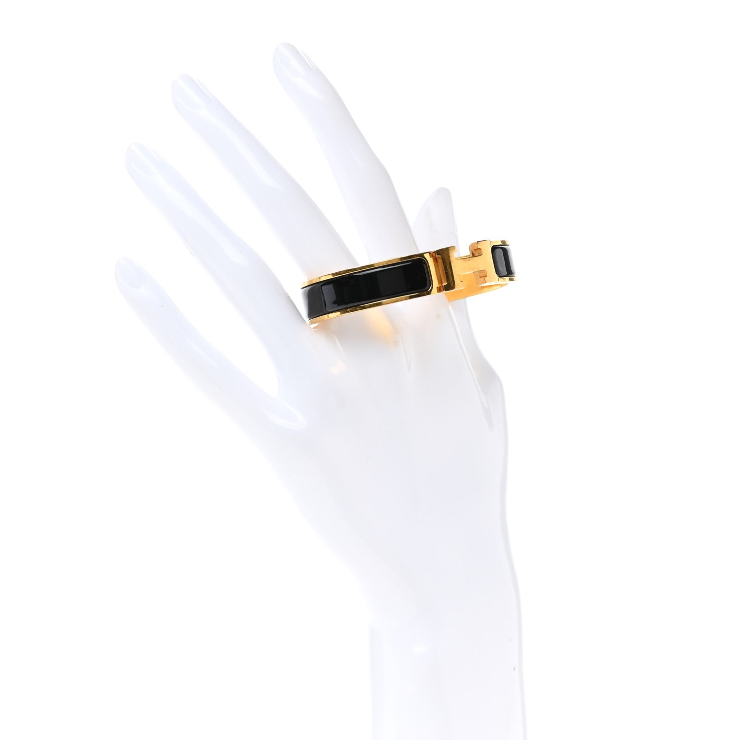 Hermes Enamel Narrow Clic Clac H Bracelet PM Black 2 of 9