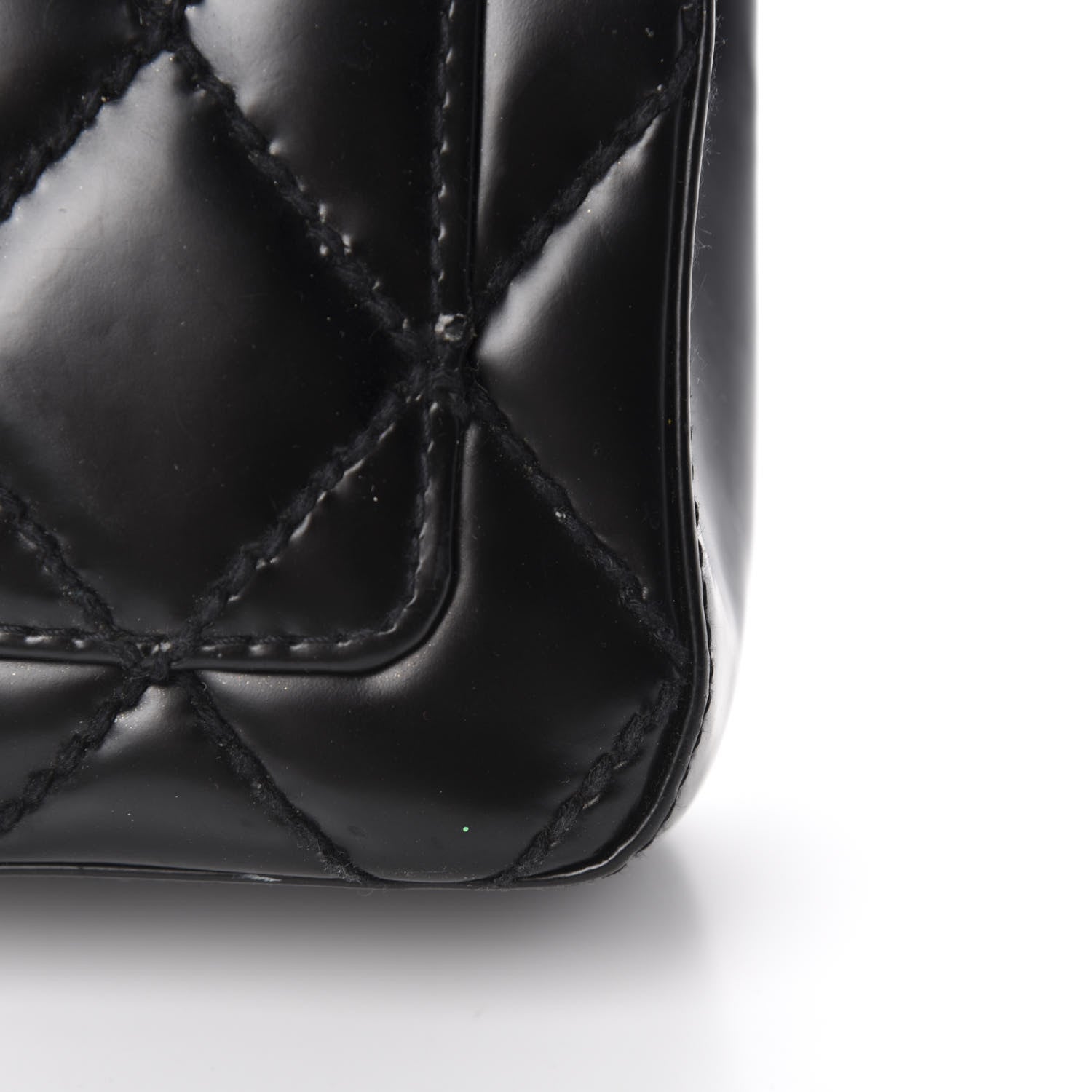Chanel Glazed Calfskin Quilted Medium Single Flap Black 12 of 15
