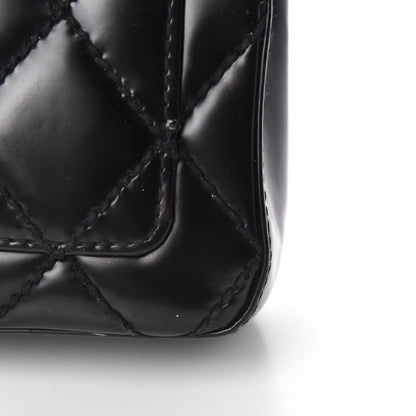 Chanel Glazed Calfskin Quilted Medium Single Flap Black 12 of 15