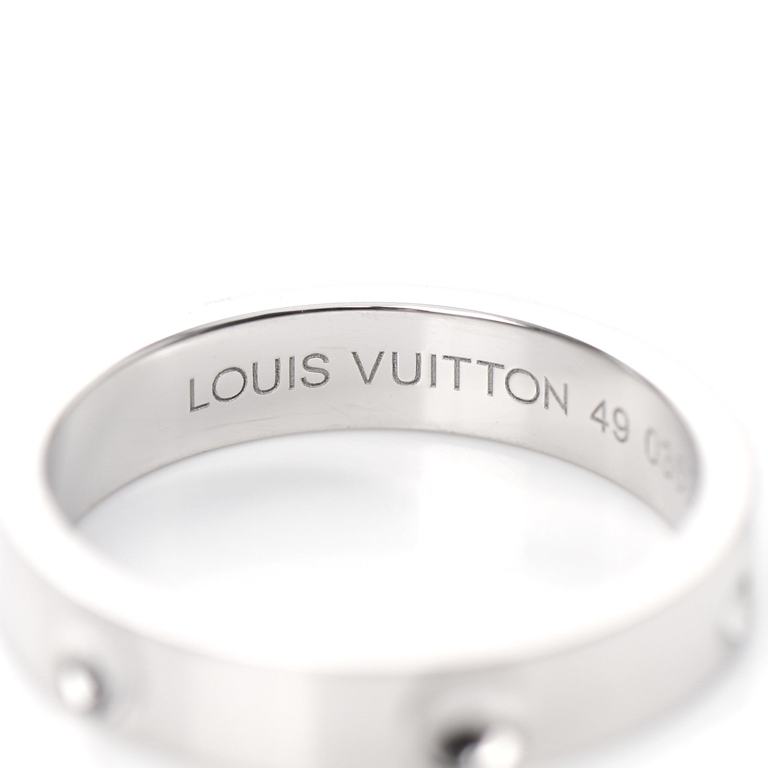 Louis Vuitton Platinum Empreinte Ring 49 4.75 4 of 5