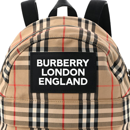 Burberry House Check Canvas Calfskin Small Nico Backpack Archive Beige 8 of 11
