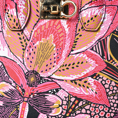 Salvatore Ferragamo Calfskin Batik Print Small The Studio Bag Multicolor 8 of 12