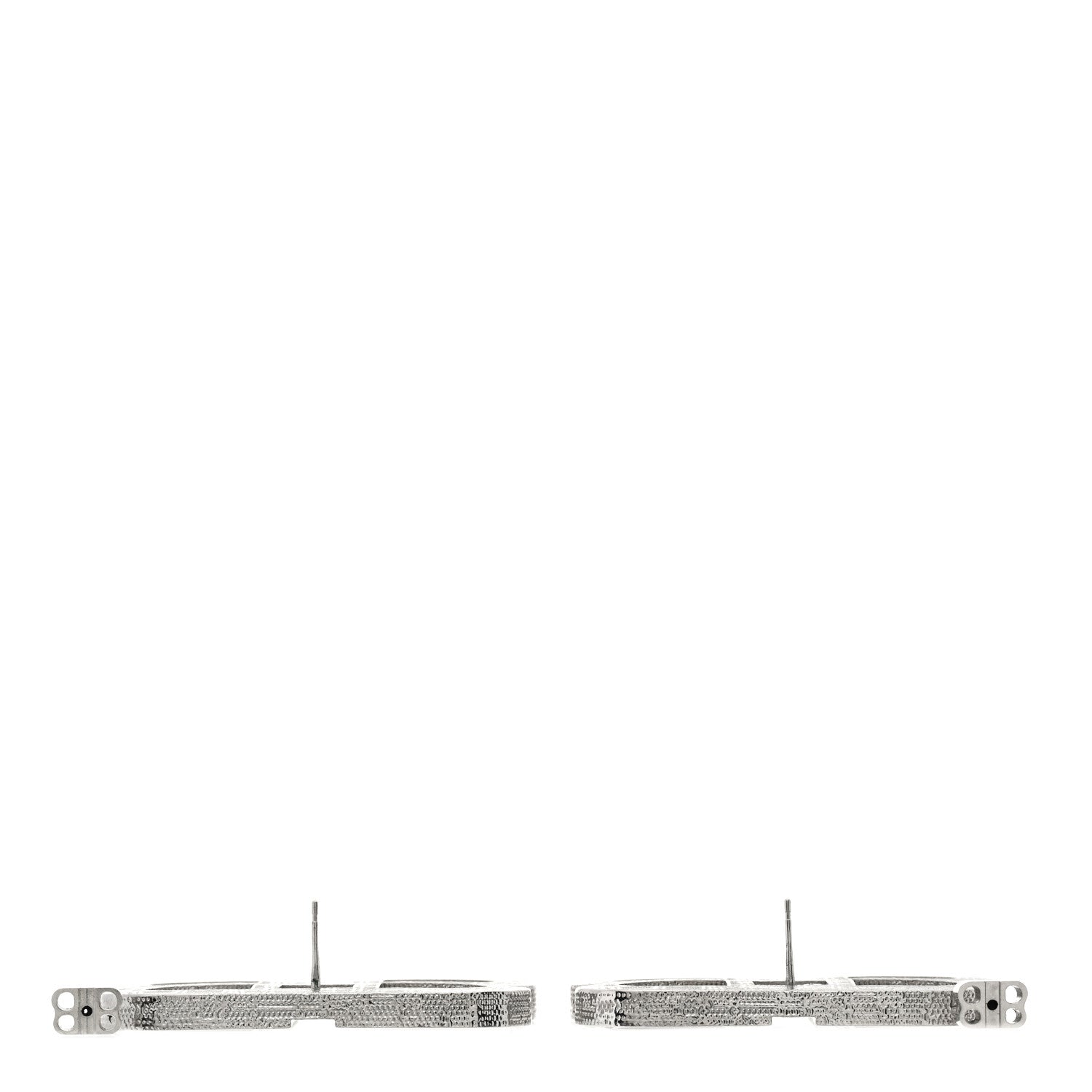 Balenciaga Crystal BB 2.0 Drop Earrings Silver 3 of 6