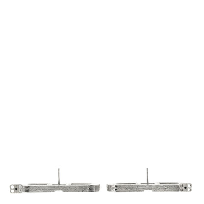 Balenciaga Crystal BB 2.0 Drop Earrings Silver 3 of 6