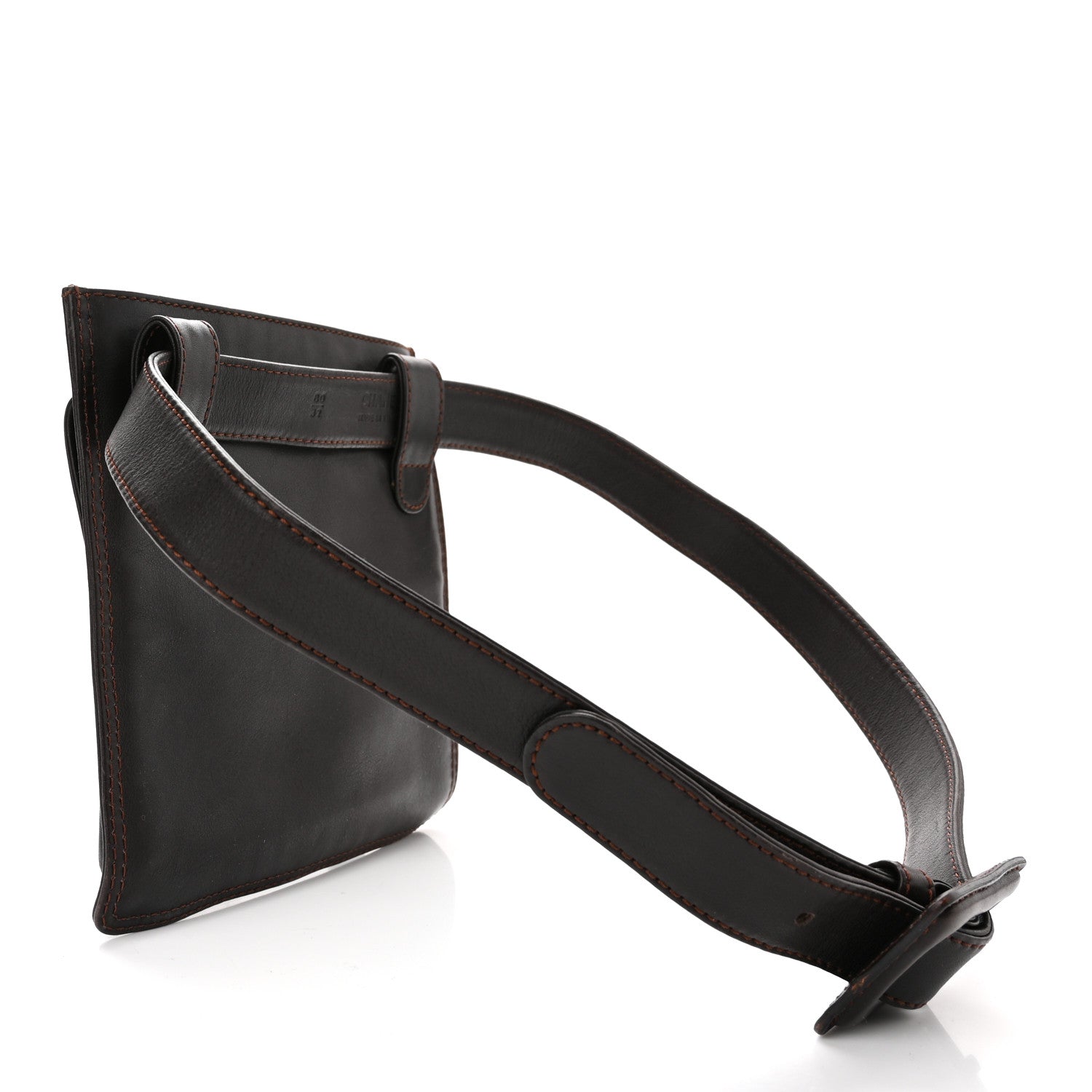 Chanel Lambskin Flap Waist Belt Bag 80 32 Brown 3 of 11