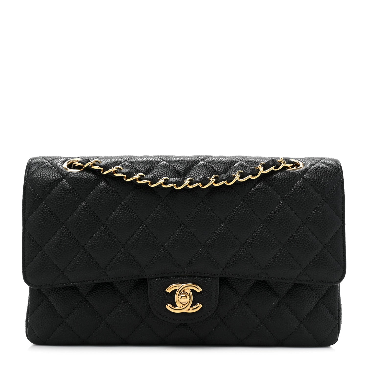 Chanel Caviar Quilted Medium Double Flap Black 1 of 11