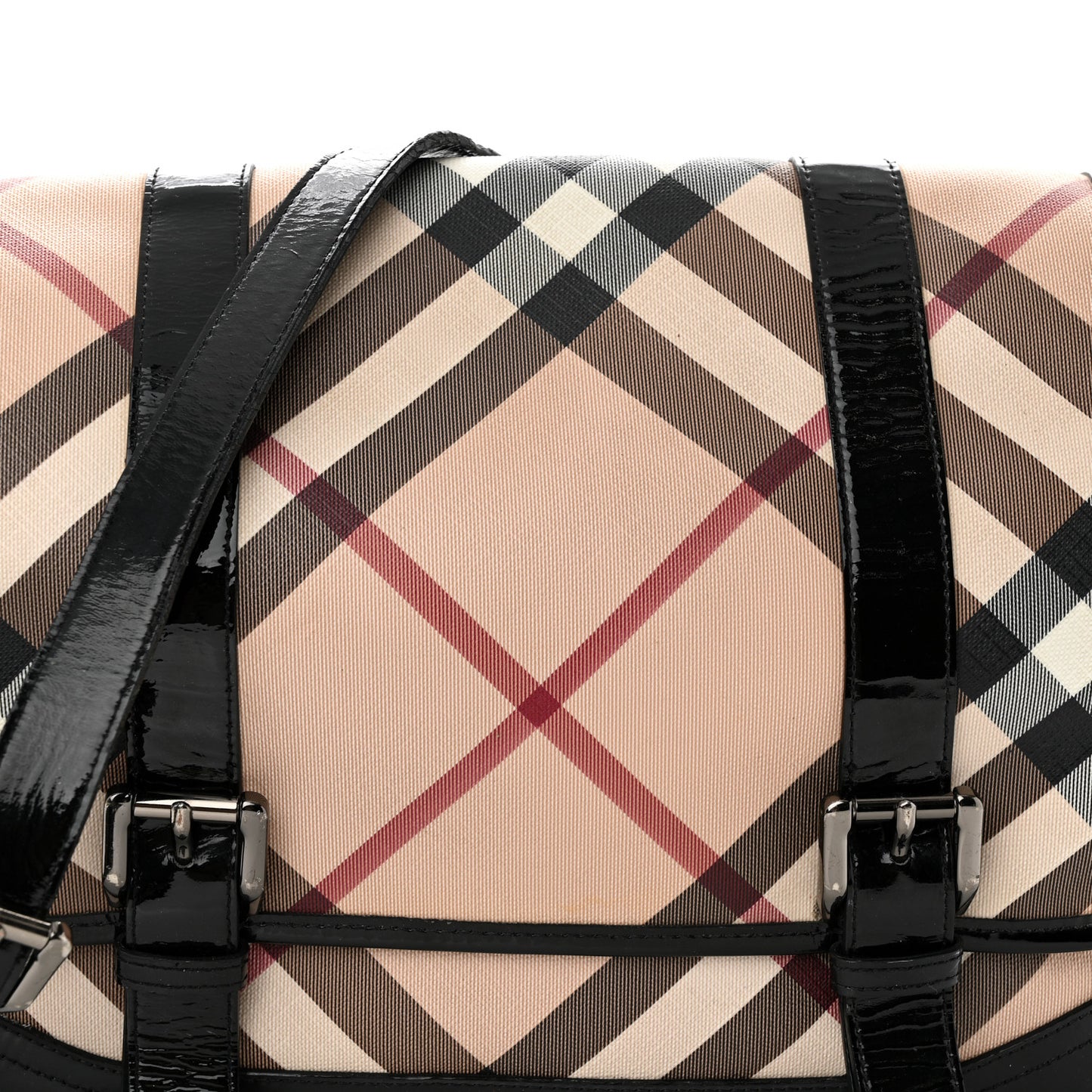 Nova Check Messenger Bag Black