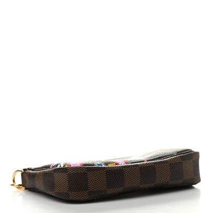 Louis Vuitton Damier Ebene 2020 Christmas Animation Big Wheel Mini Pochette Accessories Rose Ballerine 4 of 7