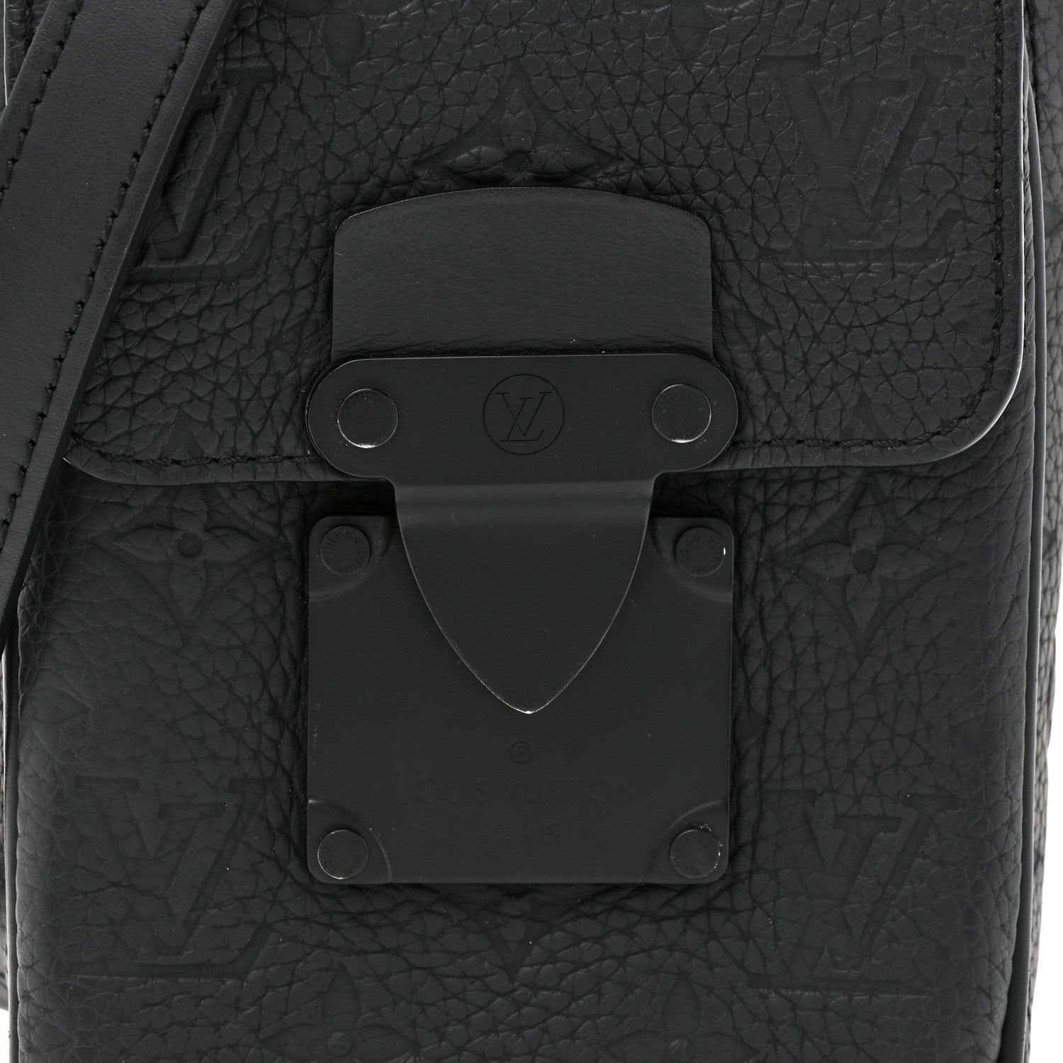 Louis Vuitton Taurillon Monogram S Lock Wearable Wallet Black 8 of 12