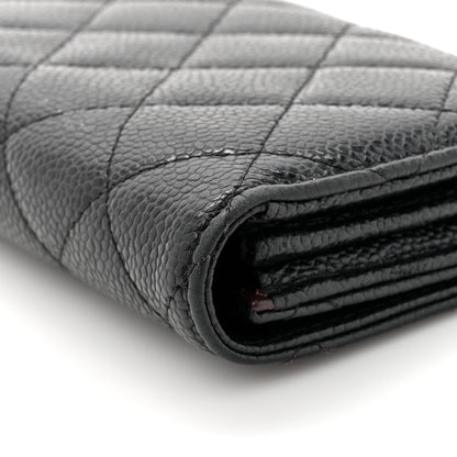 Chanel Caviar Quilted Large Gusset Flap Wallet Black 11 of 12