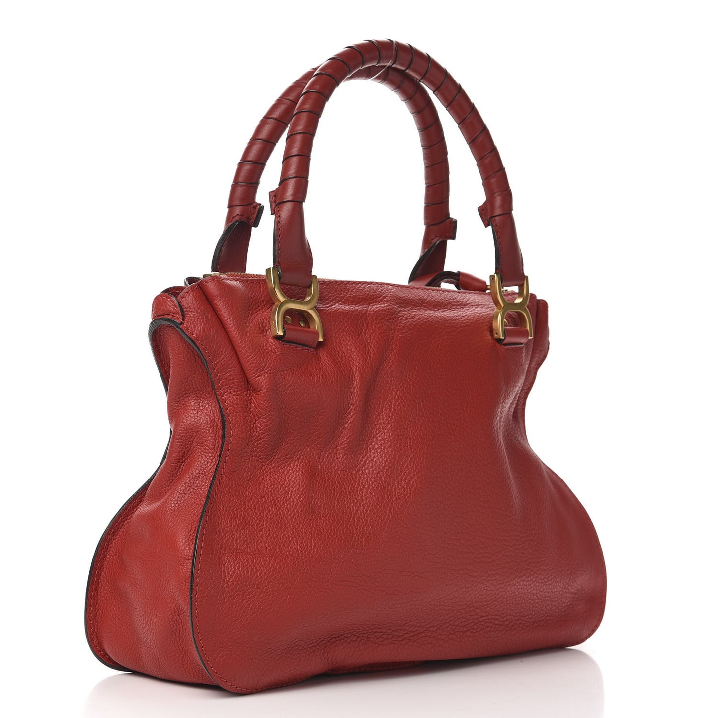 Calfskin Medium Marcie Satchel Red