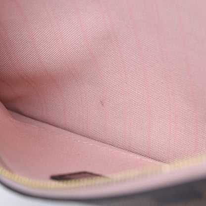 Louis Vuitton Damier Ebene Neverfull MM GM Pochette Rose Ballerine 9 of 9