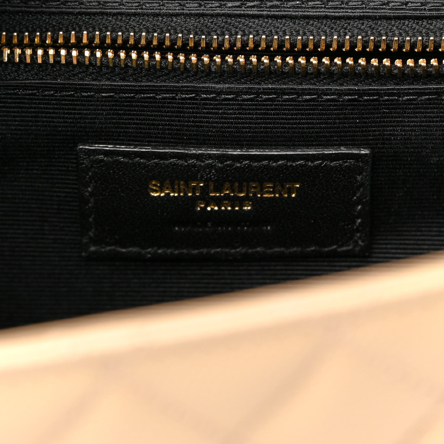 Saint Laurent Grain De Poudre Large Tri-Quilt Monogram Satchel Nude Powder 8 of 10