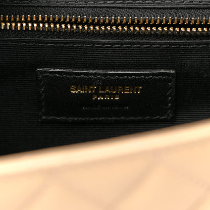 Saint Laurent Grain De Poudre Large Tri-Quilt Monogram Satchel Nude Powder 8 of 10