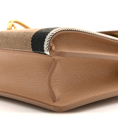 Burberry Derby Calfskin House Check Baby Macken Crossbody Bag Camel 10 of 11