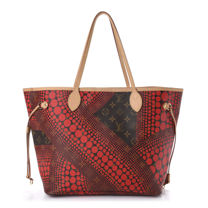 Louis Vuitton Monogram Kusama Waves Neverfull MM Red 1 of 10