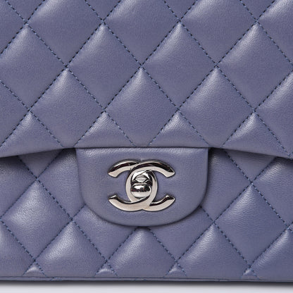 Chanel Lambskin Quilted Medium Double Flap Light Purple 8 of 21