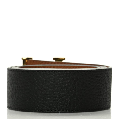 Louis Vuitton Taurillon Calfskin 30mm LV Initiales Reversible Belt 90 36 Black 2 of 5