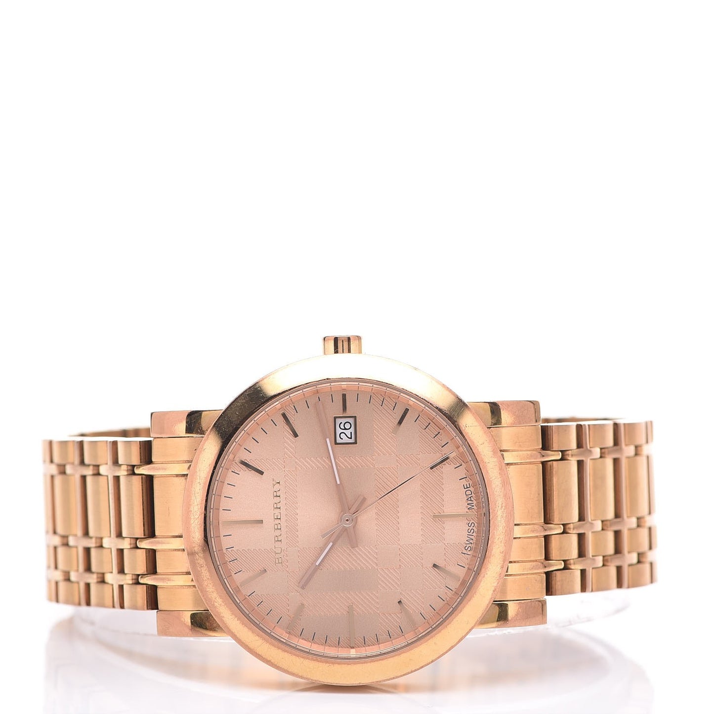 Stainless Steel 38mm Heritage Quartz Watch Rose BU1864