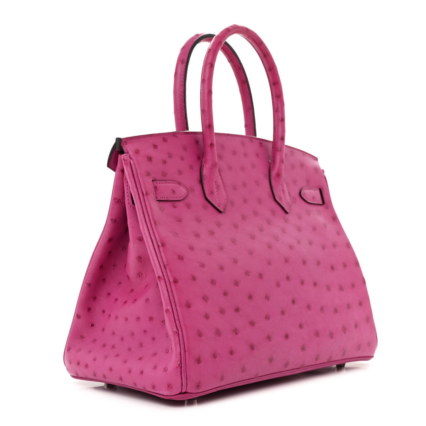 Ostrich Birkin 30 Rose Pourpre