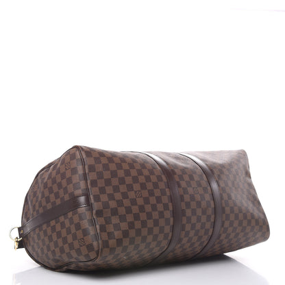 Louis Vuitton Damier Ebene Keepall Bandouliere 55 4 of 17
