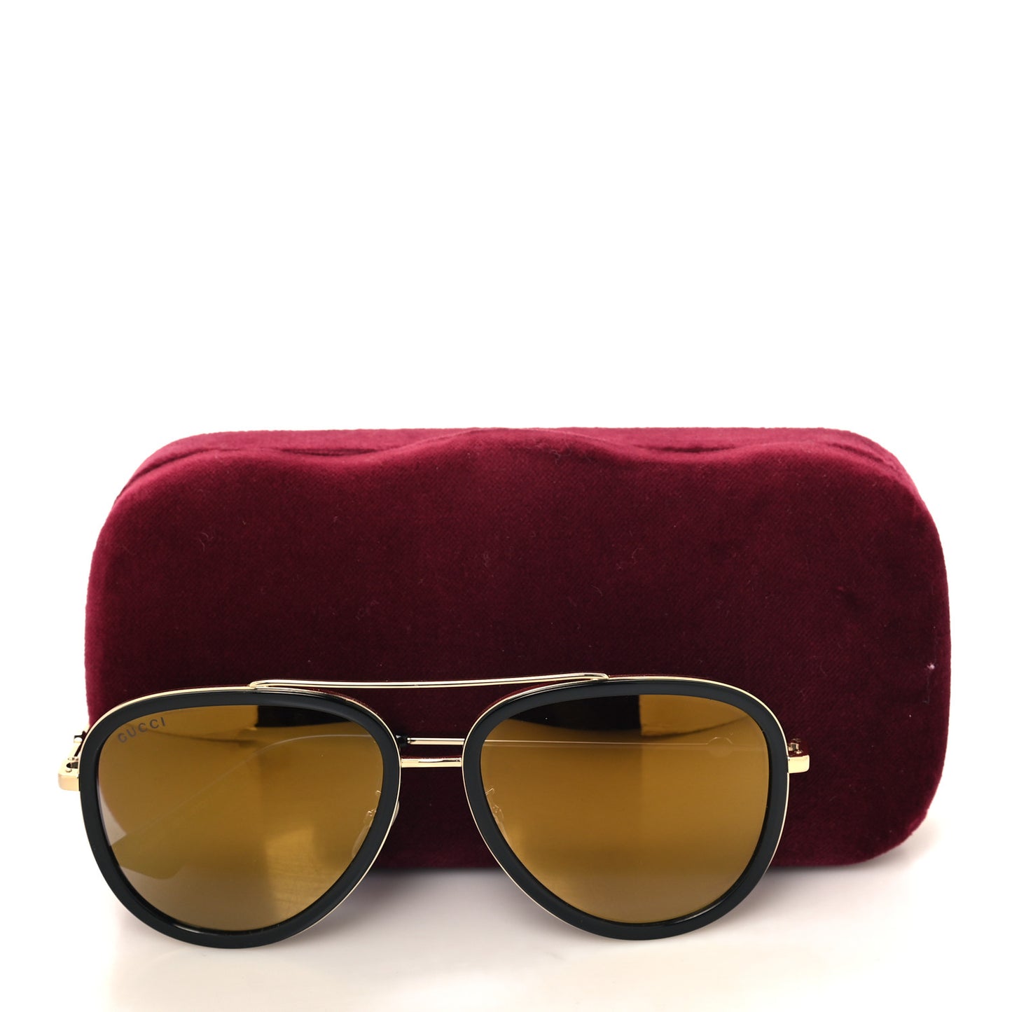 Aviator Sunglasses GG0062S Black Gold