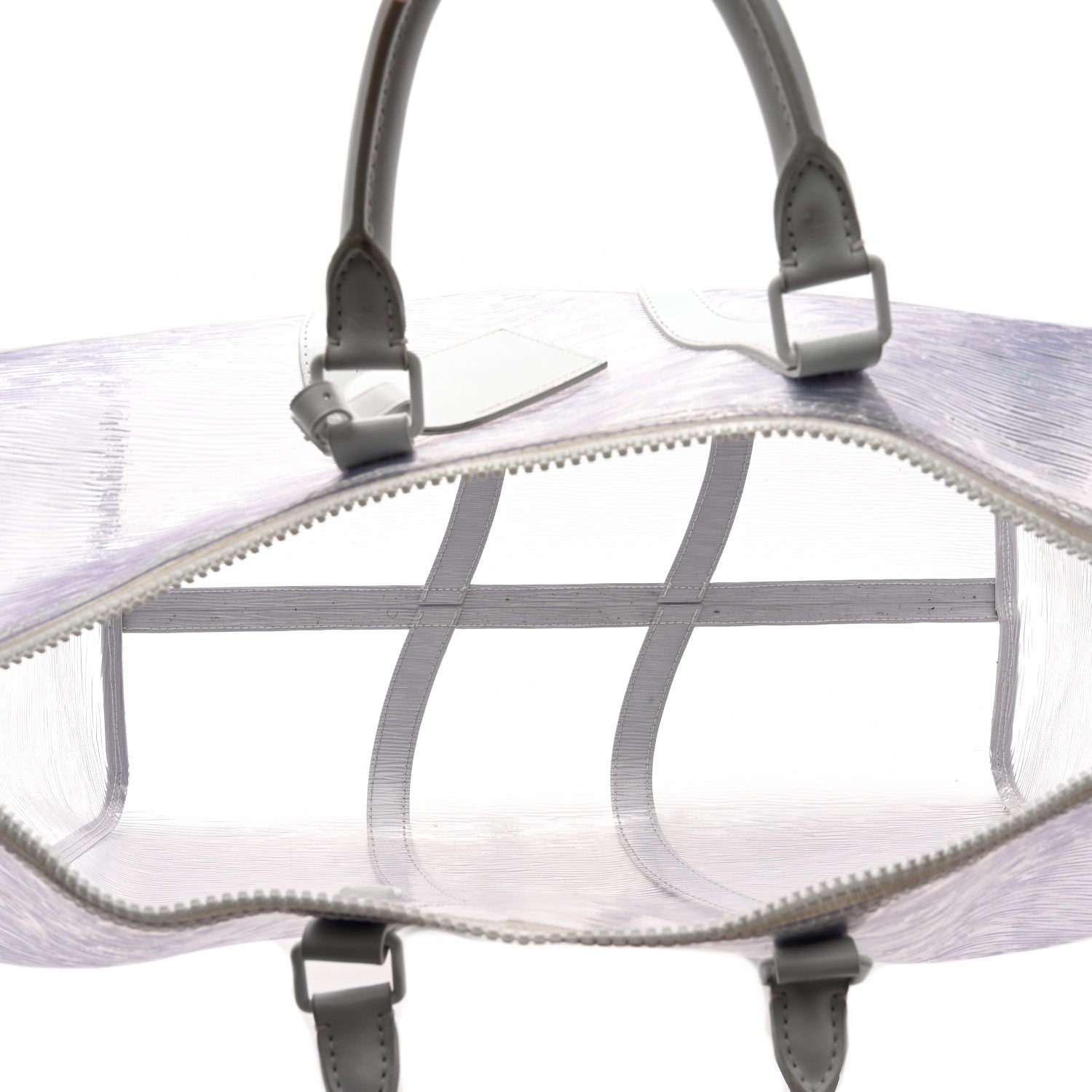 Louis Vuitton PVC Epi Embossed Wavy Keepall Bandouliere 50 White 4 of 16