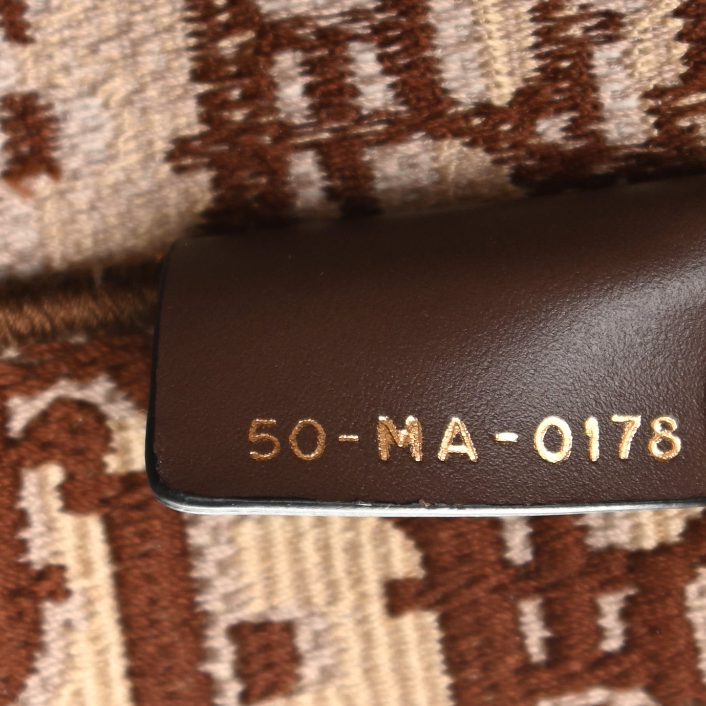 Oblique Book Tote Brown Multicolor