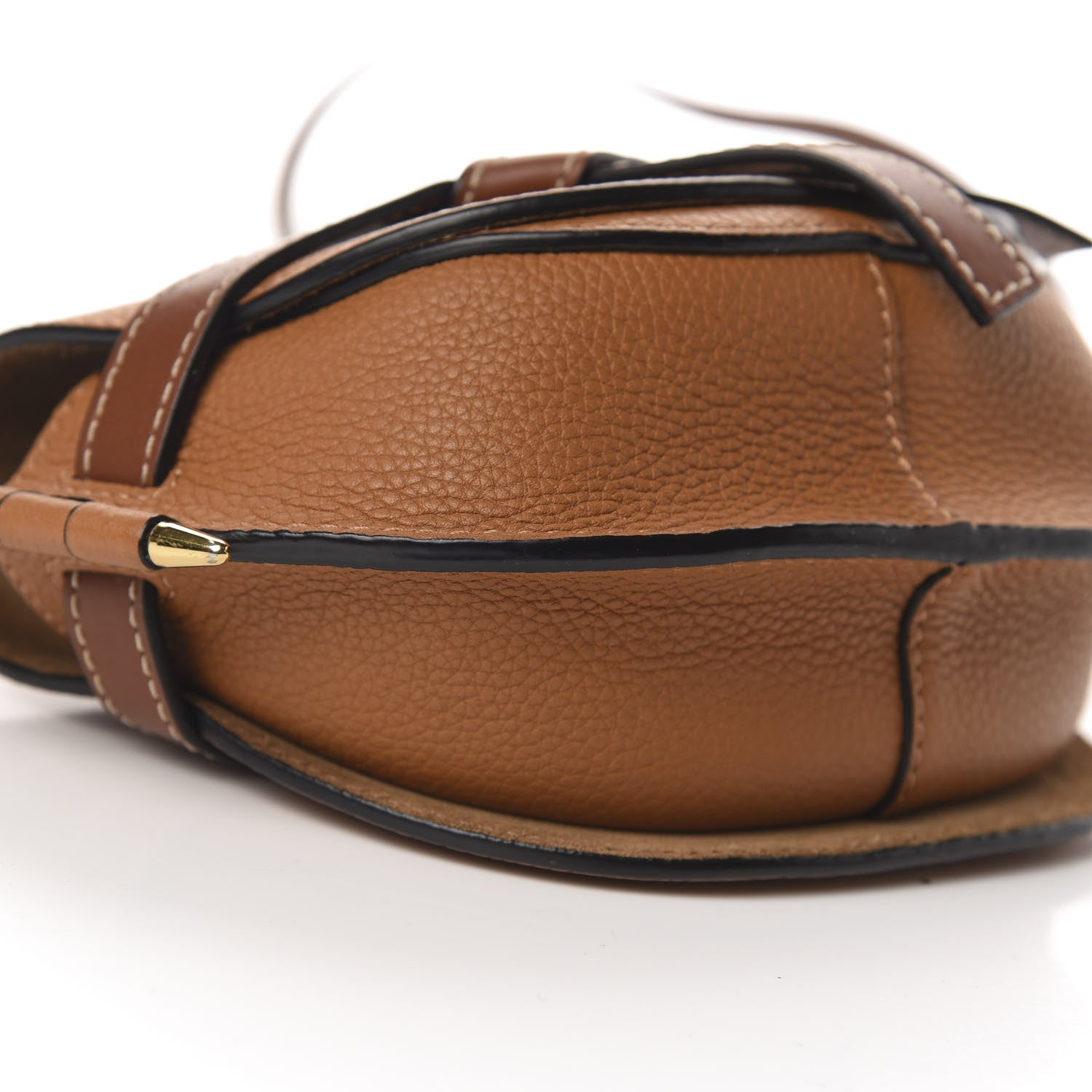 Loewe Grained Calfskin Mini Gate Crossbody Bag Caramel Pecan 7 of 9