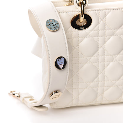 Christian Dior Lambskin Cannage Small My Lady Dior White 10 of 11