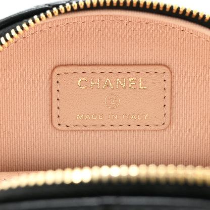 Chanel Lambskin Quilted Mini Chic Riviera Top Handle Vanity Case Black 6 of 10