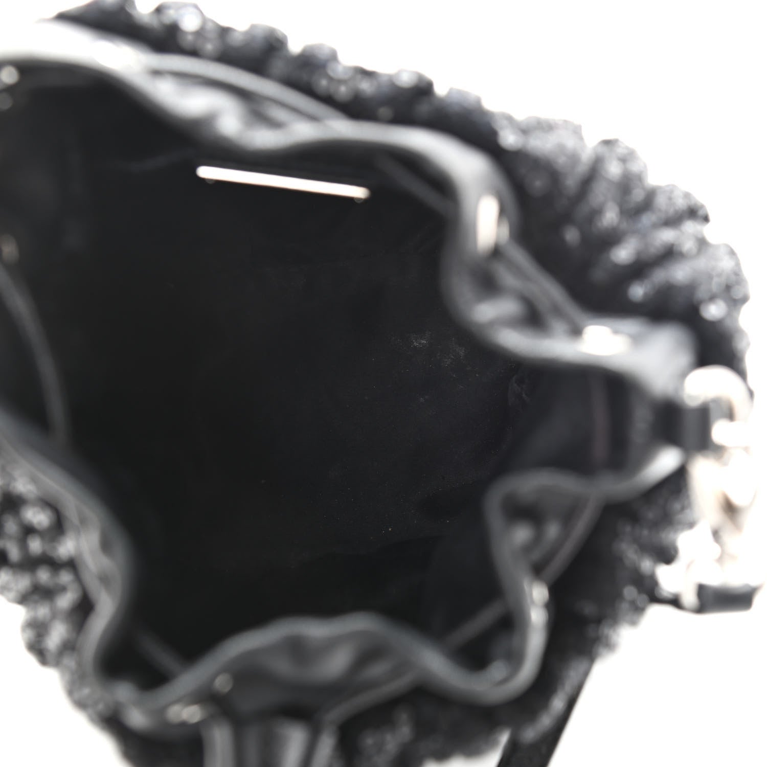 Miu Miu Paillettes Mate Bucket Bag Black 5 of 11