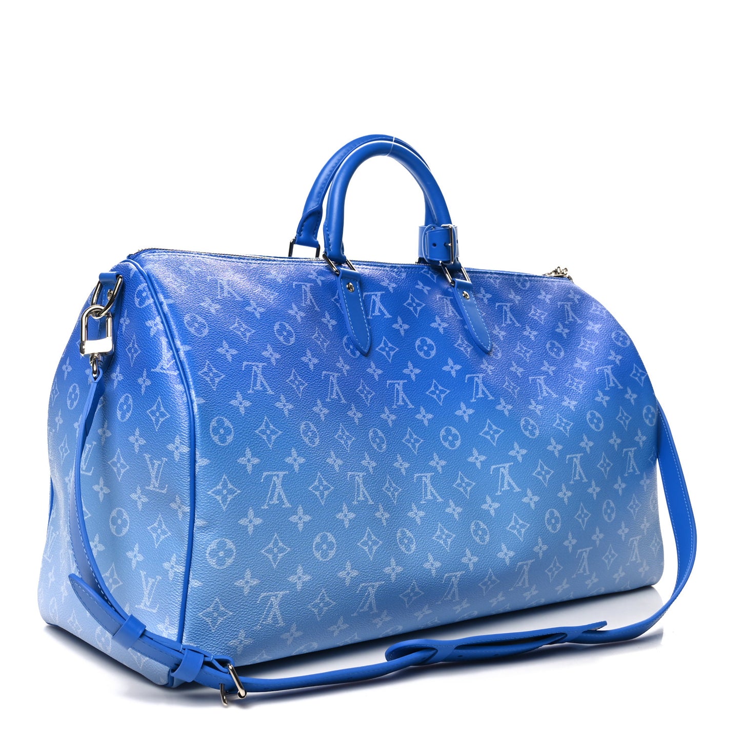 Monogram Clouds Keepall Bandouliere 50 Blue