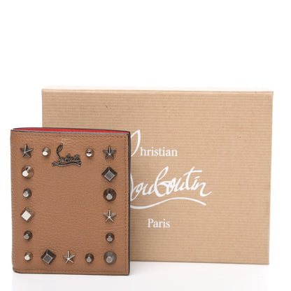 Christian Louboutin Grained Calfskin Star Studded Bi-Fold Wallet Nude Multimetal 8 of 8