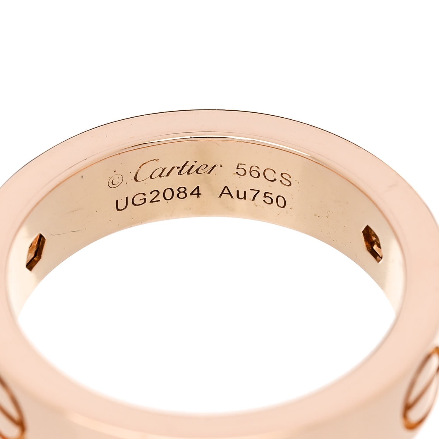 Cartier 18K Pink Gold 3 Diamond 5.5mm LOVE Ring 56 7.75 4 of 5
