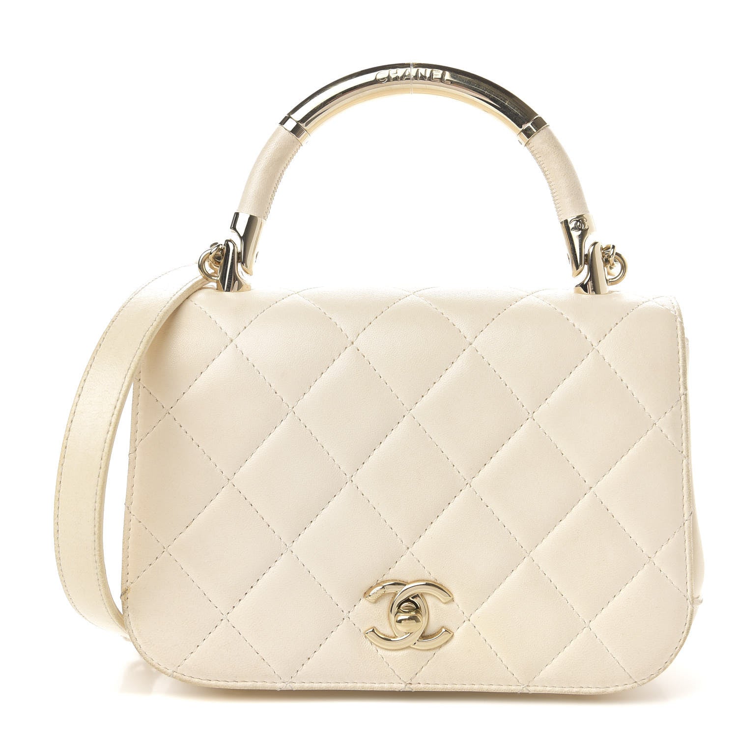 Chanel Lambskin Mini Carry Chic Flap White 1 of 11
