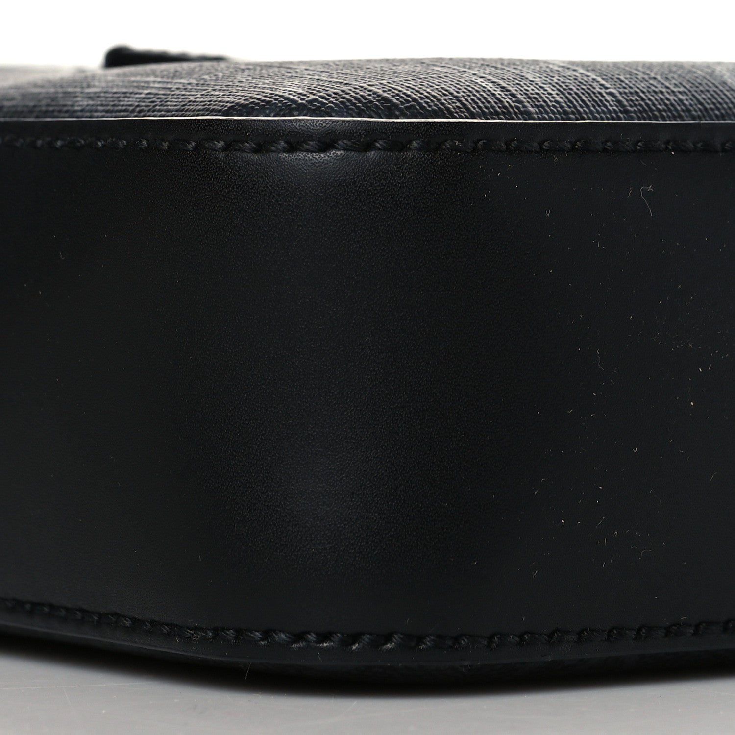 Gucci GG Supreme Monogram Appia Calfskin Web Small Camera Messenger Bag Black Grey 9 of 10
