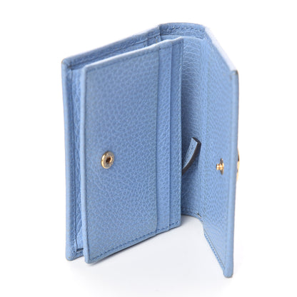 Gucci Dollar Calfskin GG Marmont Card Case Clear Sky Blue 6 of 9