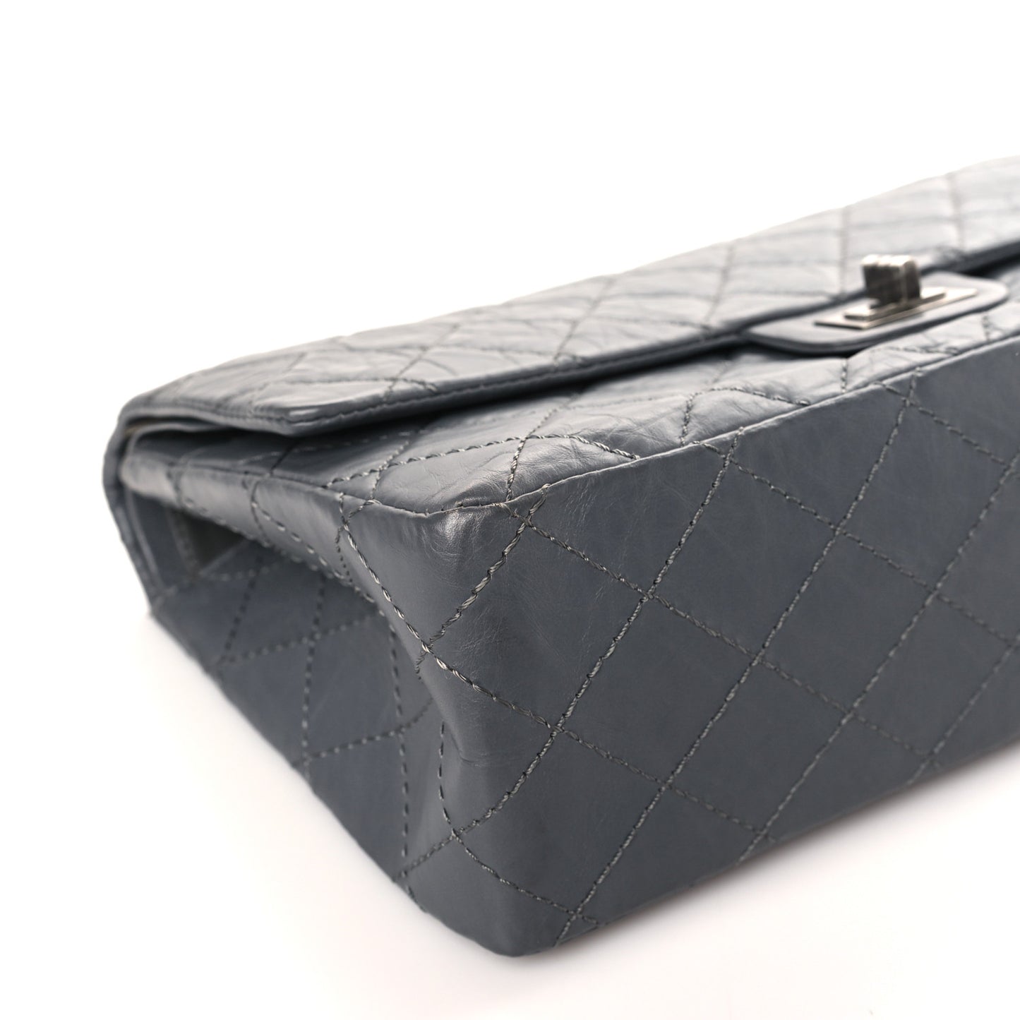 Aged Calfskin Quilted 2.55 Reissue 226 Flap Grey