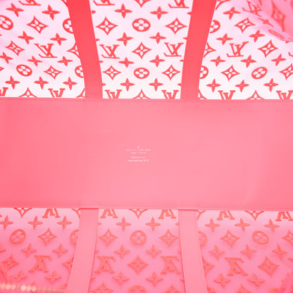 Louis Vuitton Monogram Fluo See Through Keepall Bandouliere 50 Rose 4 of 8