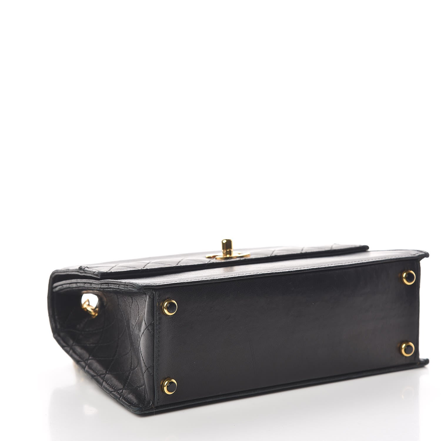 Chanel Lambskin Quilted Shoulder Flap Bag Black 4 of 34