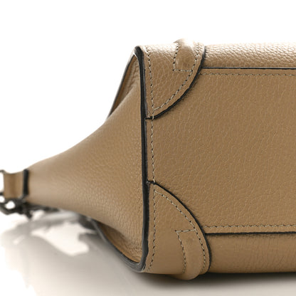 Celine Drummed Calfskin Nano Luggage Dune 7 of 11