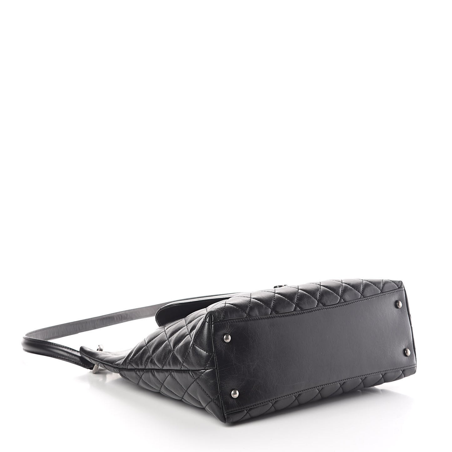Aged Calfskin Quilted Mad About Quilting Hobo Black