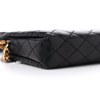Saint Laurent Lambskin Quilted Gaby Zipped Pouch Black 7 of 10