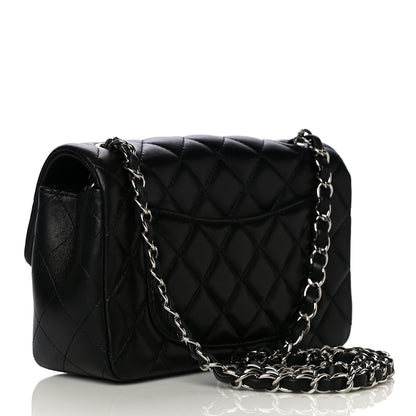 Chanel Lambskin Quilted Mini Rectangular Flap Black 3 of 14