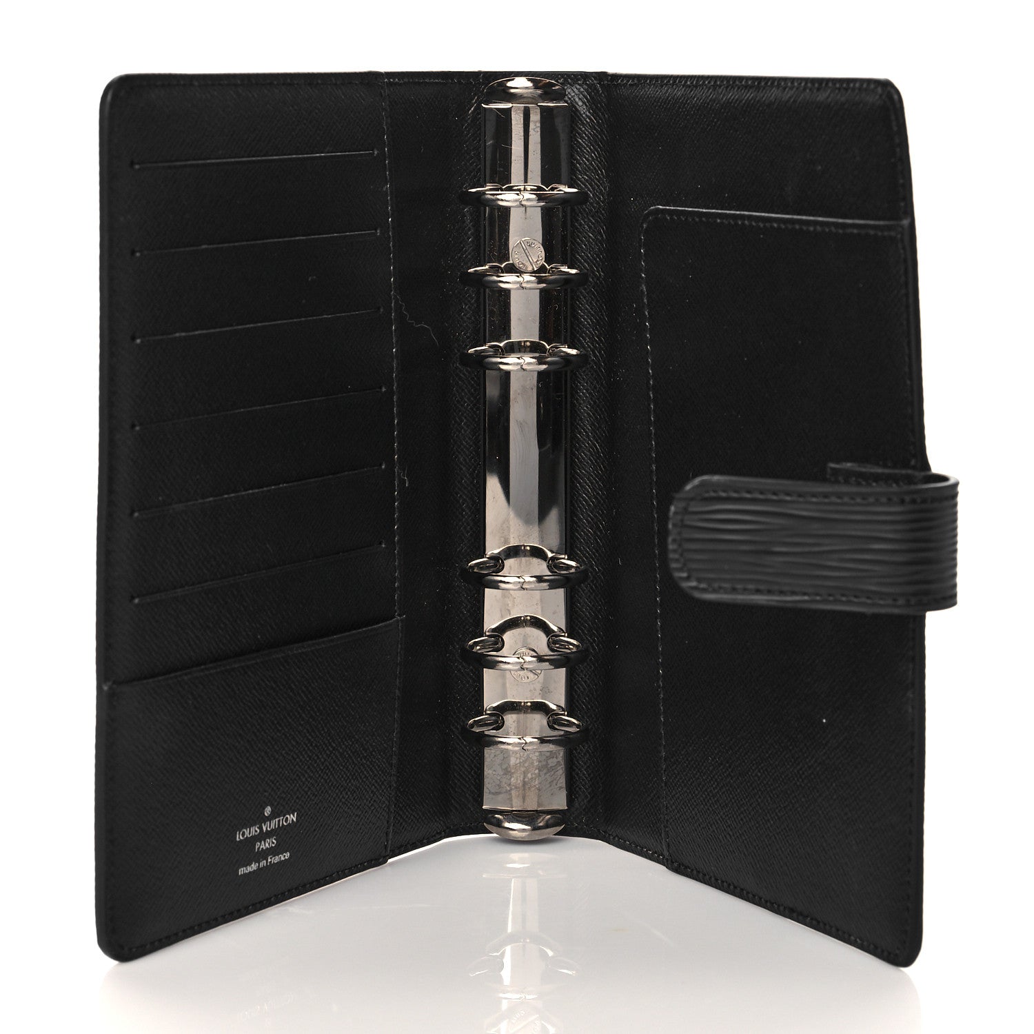 Louis Vuitton Epi Medium Ring Agenda Cover Black 5 of 9