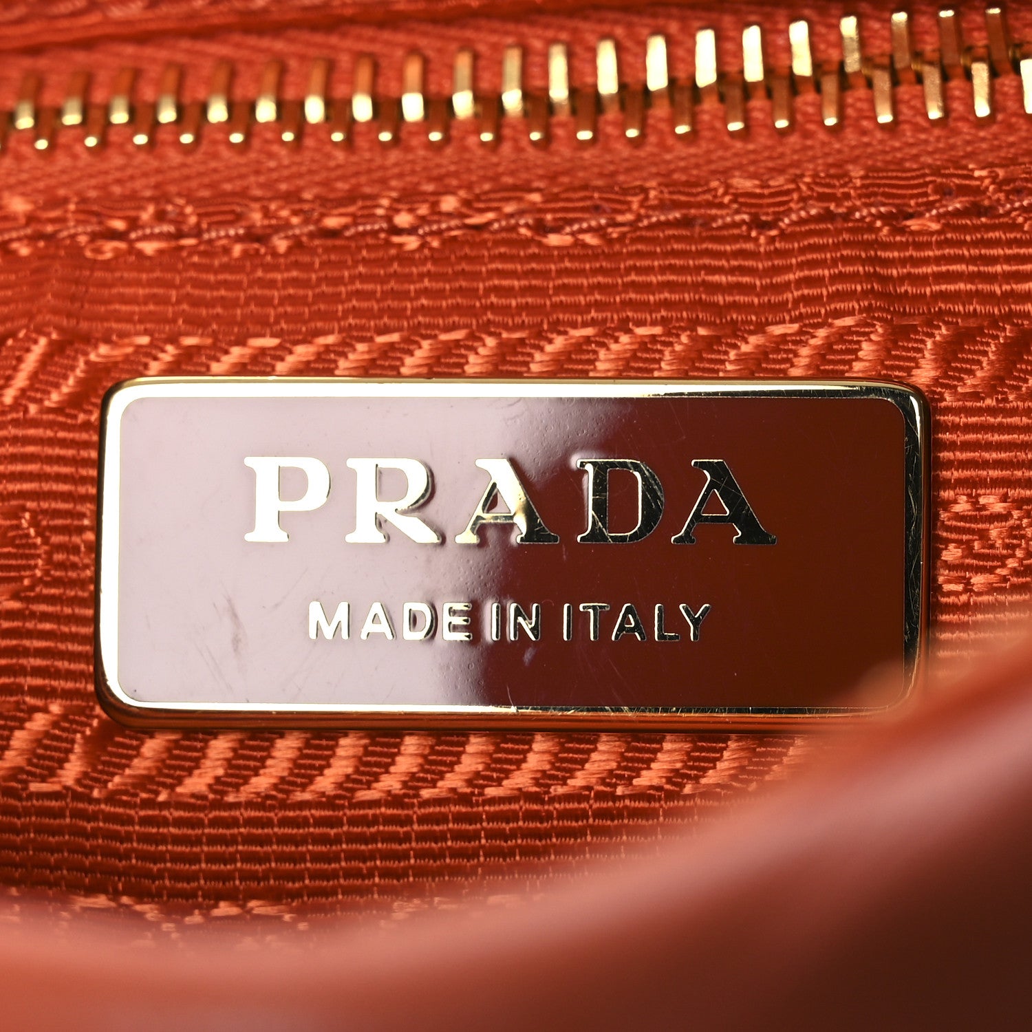 Prada Nappa Triangle Quilted Patchwork System Bag Arancio 6 of 13