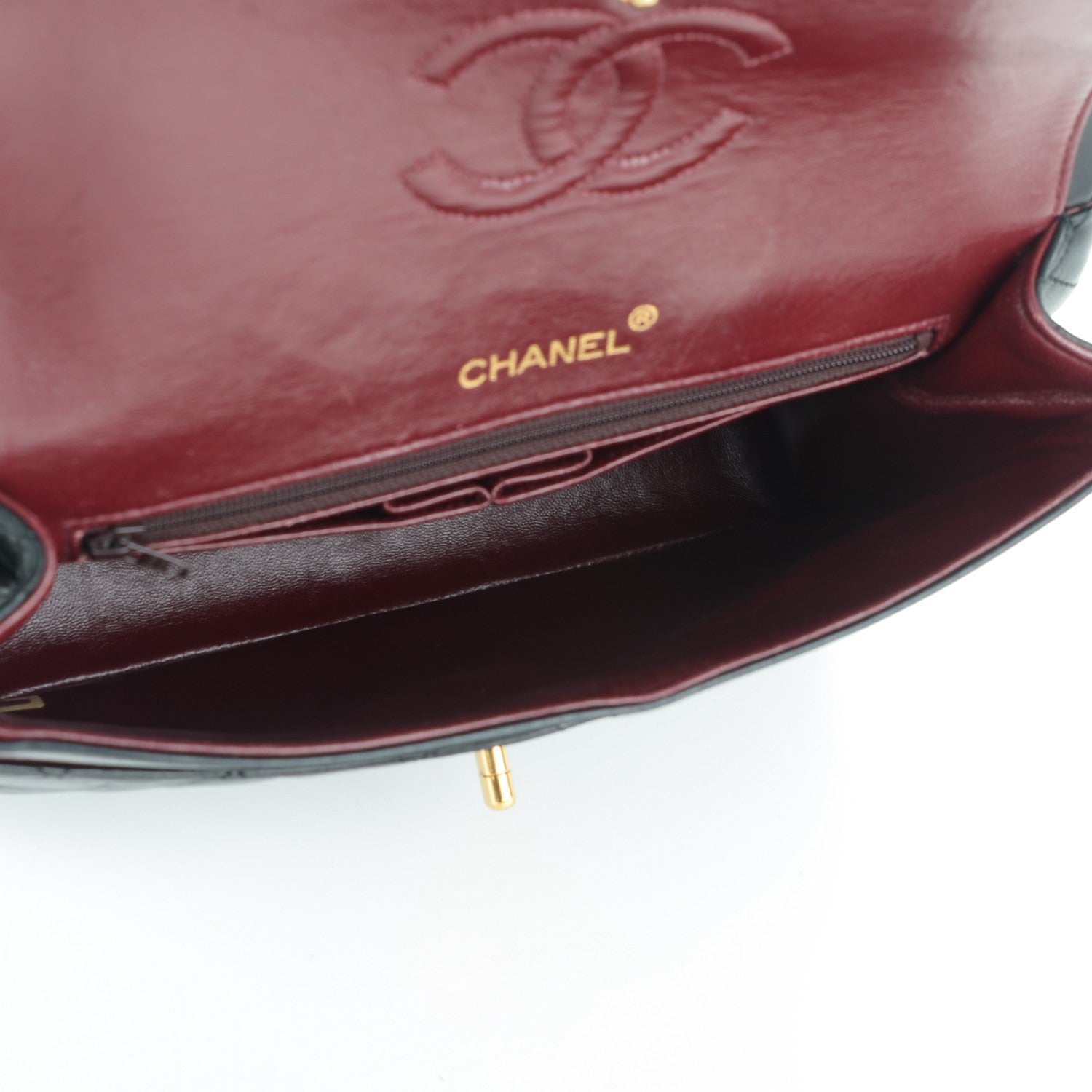 Chanel Lambskin Quilted Medium Double Flap Black 5 of 7