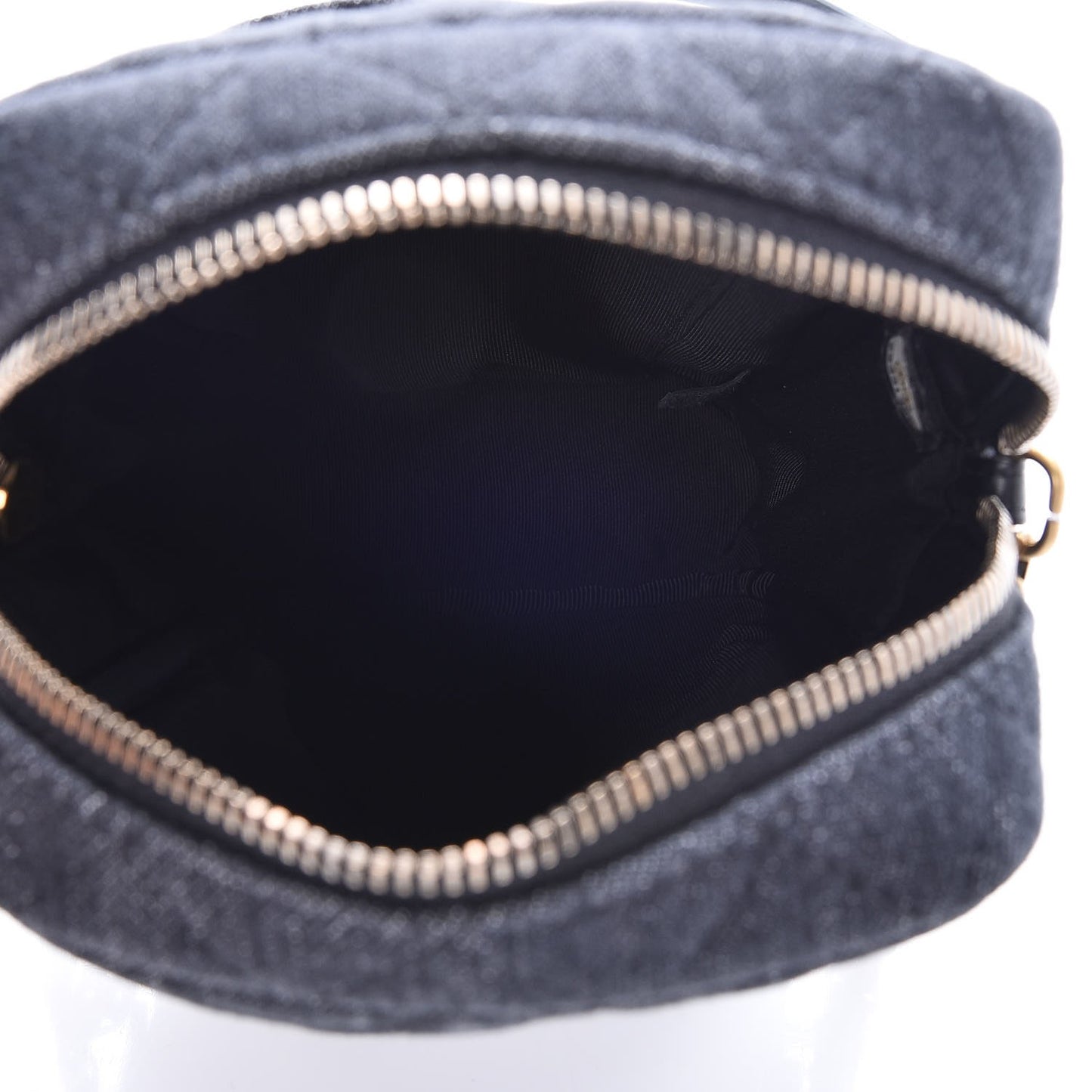 Washed Denim Quilted Reissue Camera Case Black